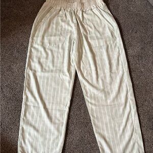 Striped Cream Pants
